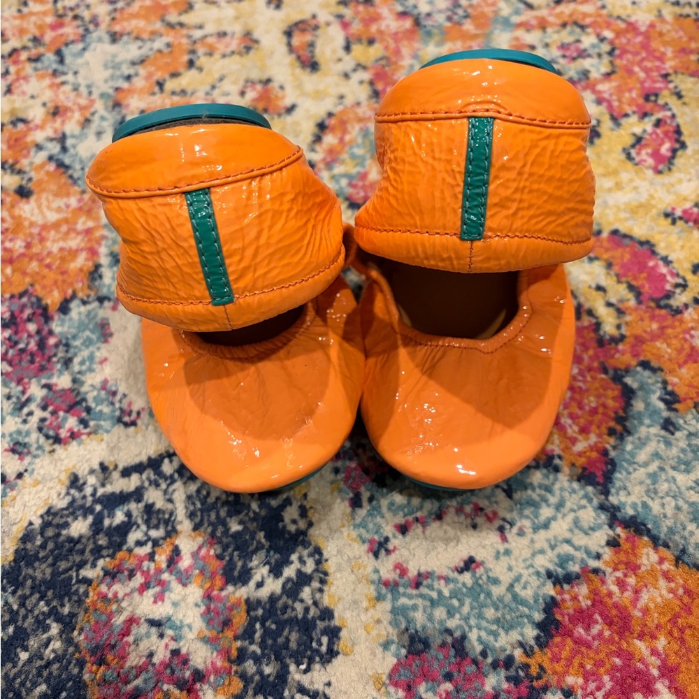Patent Tangerine Orange Women’s Tieks Sz 8